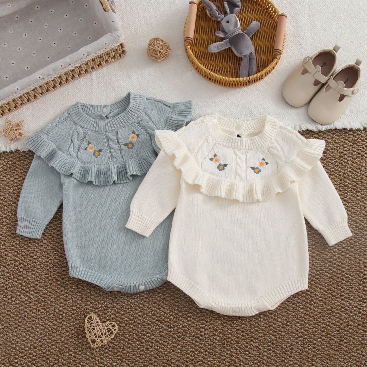 Newborn Baby Girl Romper Floral - 0-24M Newborn Kid Baby Girl Winter