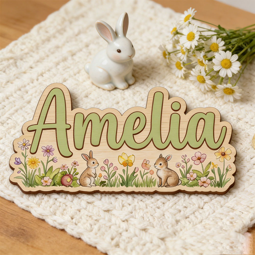 Personalized  'Two Bunnies Wil - Nursery review and price