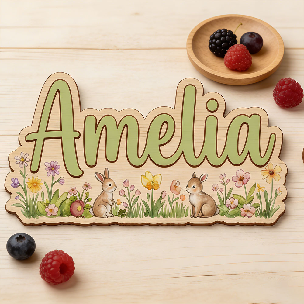 Personalized  'Two Bunnies Wil - Nursery review and price