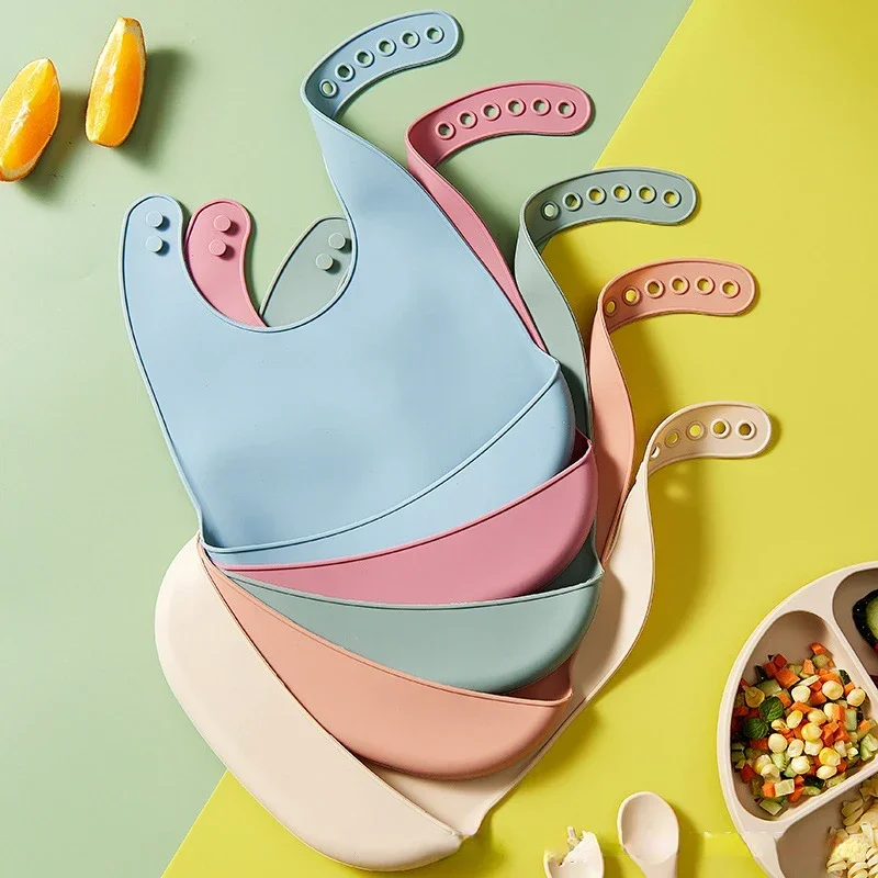 1Pc Solid Color Silicone Baby  - Waterproof Baby Bibs Silicone review and price