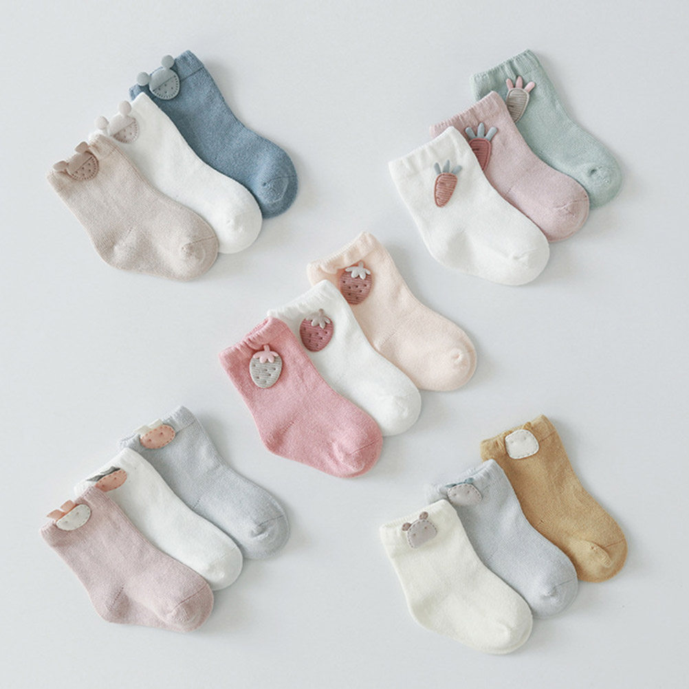 3Pair Baby Socks Cotton Cartoo - Unisex Baby Socks Non Slip review and price